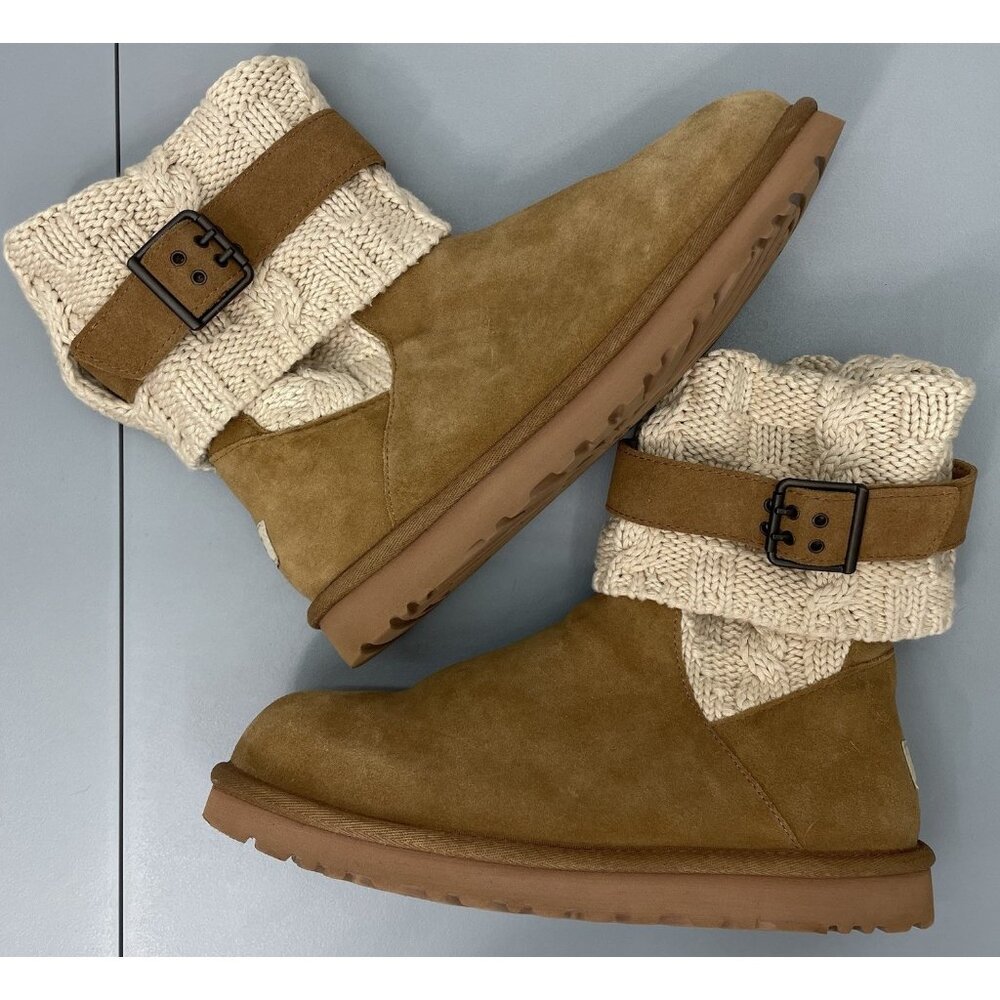 UGG Tan and Cream Ankle Boots